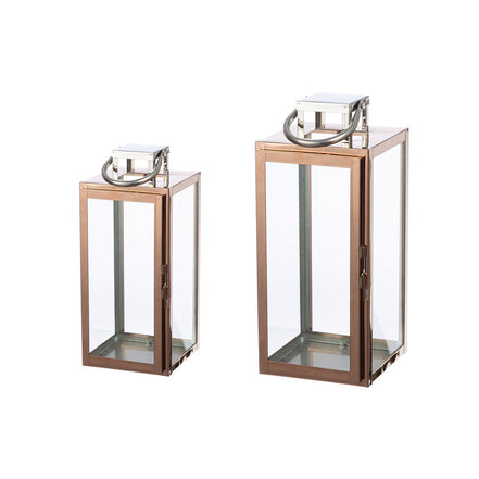 Set of 2 lanterns Galano rose gold H. 38 cm, VE 1
