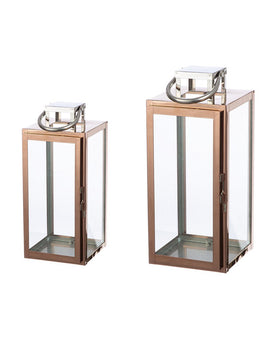 2er Set Laterne Galano rosegold H. 38 cm, VE 1