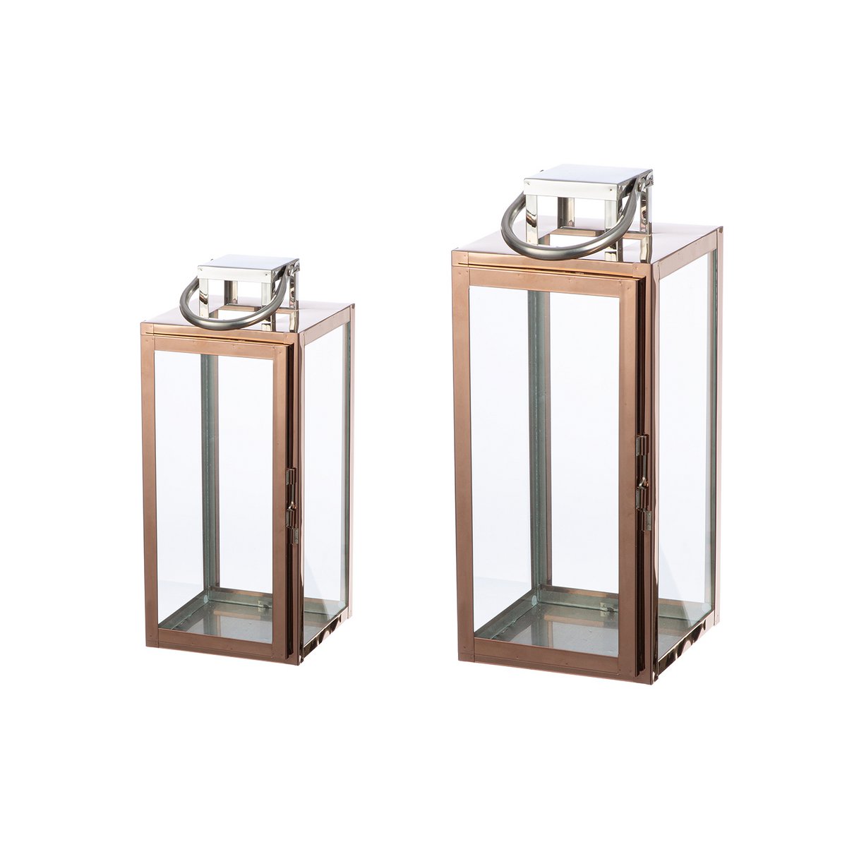 Set of 2 lanterns Galano rose gold H. 38 cm, VE 1