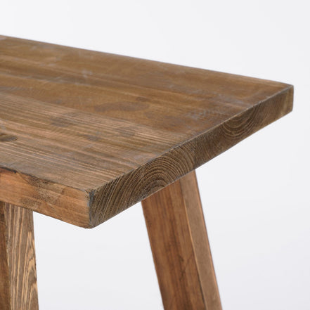 Bold wooden bench – L80 x W37 x H44 cm – recycled wood – brown