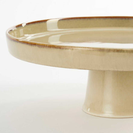 Soporte para tartas Racco – Al. 11 x Ø 28 cm – Gres – Beige