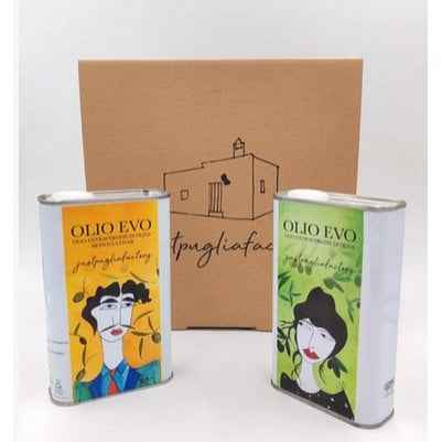 JUST PUGLIA FACTORY EVO Monocultivar & Blend Art Collection – Dose 500 ml (2er-Pack) Mediterrolio