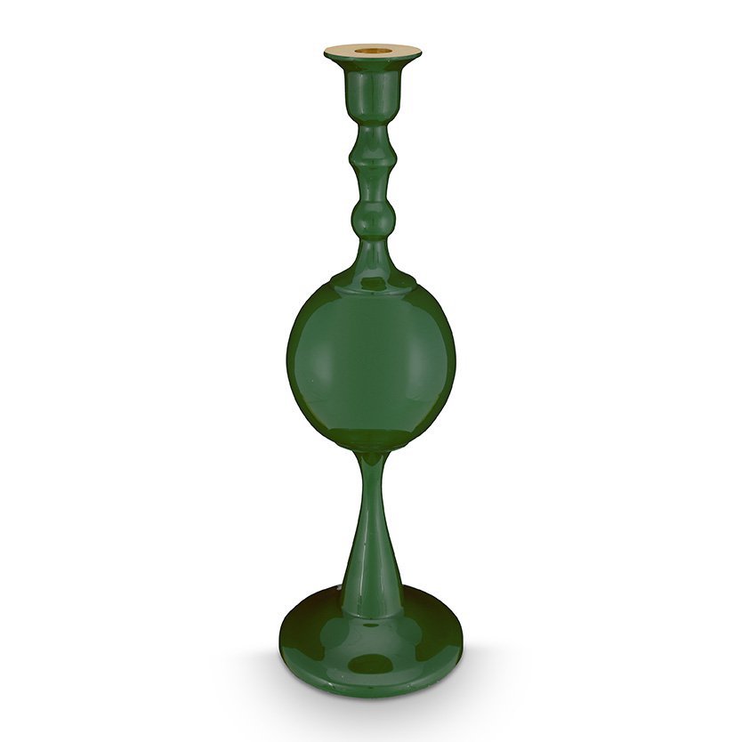 Candle Holder Metal Sphere Medium Green 37cm - Pimis Living