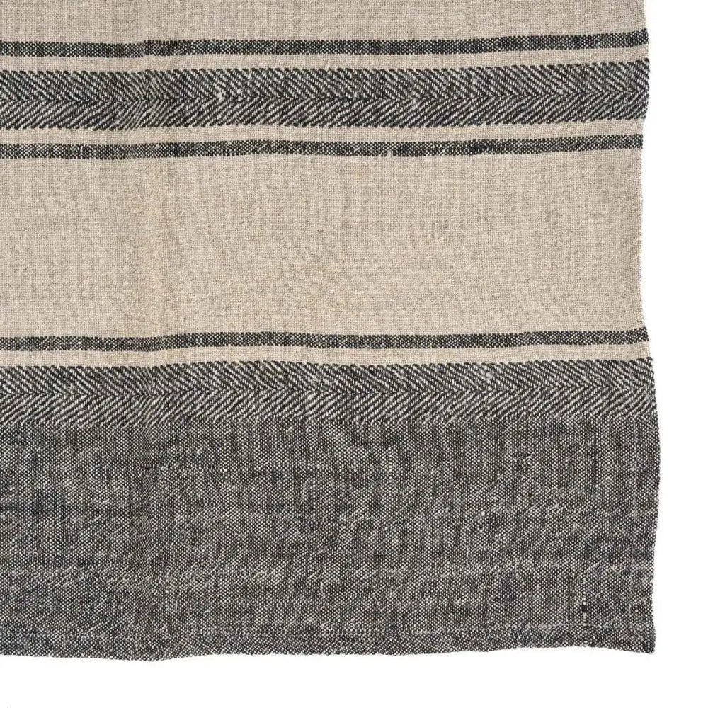 Das Linen Smudge Küchentuch – Naturschwarz – 50 x 70