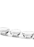 Aperitif -Set von 3 Tassen auf transparentem Plateau 50 cm AULICA