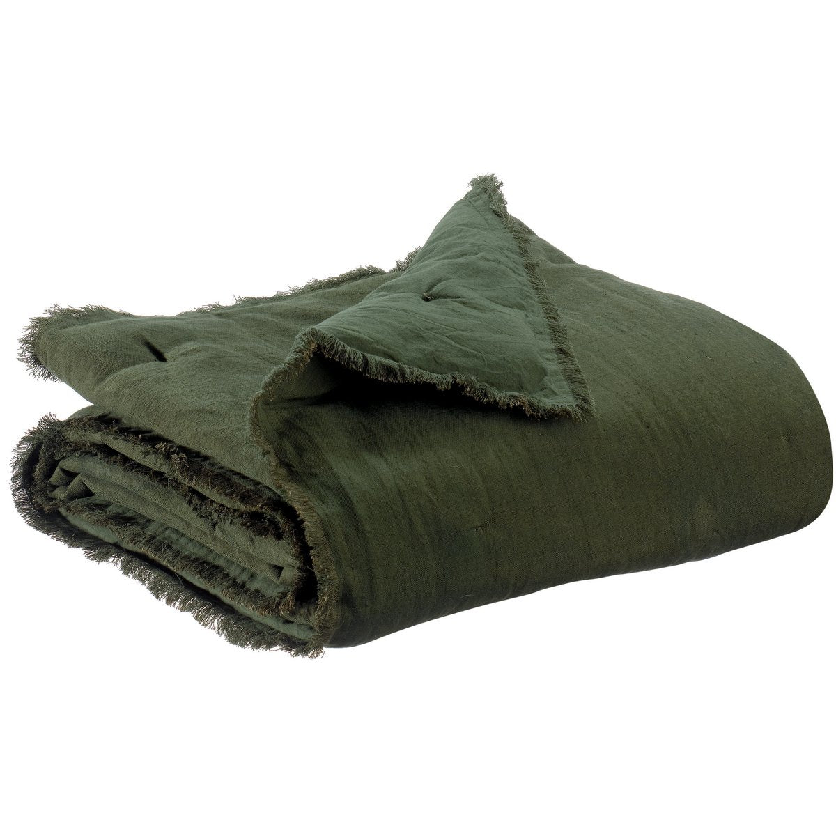Schlichte Laly Olive Decke 135 x 200 - Pimis Living