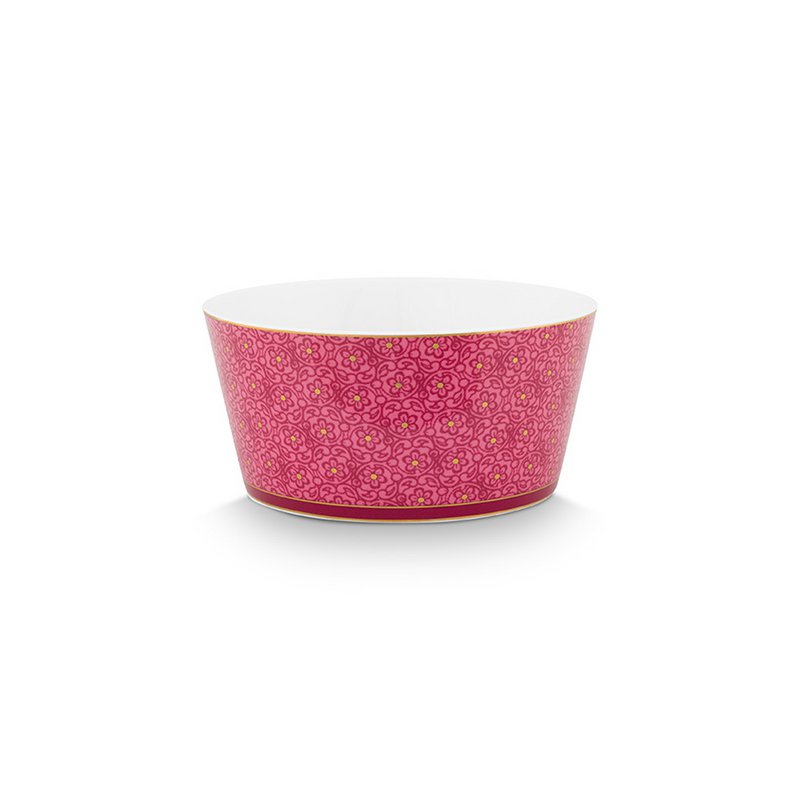 Giftset Bowls Oriental Flower Festival Dark Pink 12cm - Pimis Living