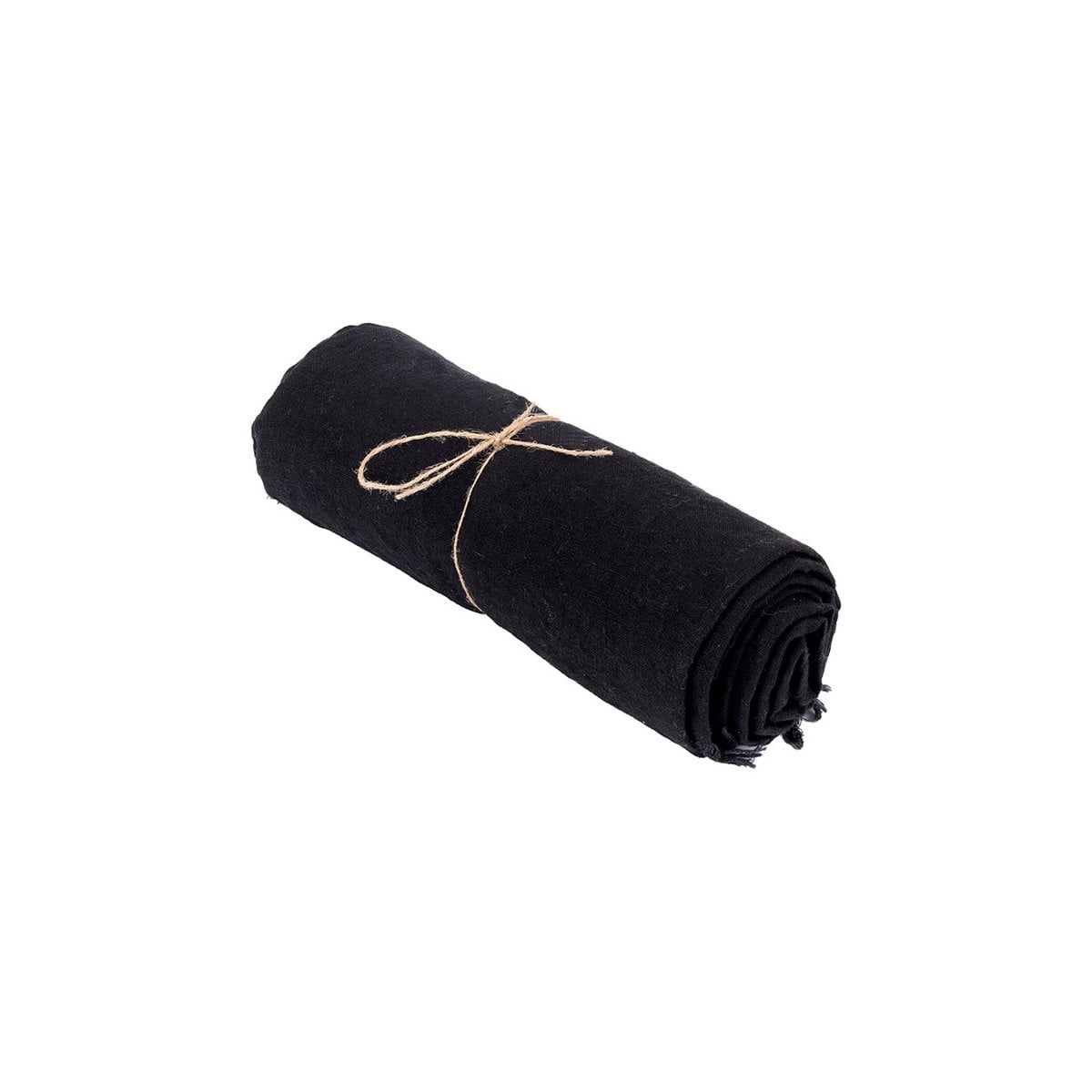 Die Leinentischdecke – Schwarz – 150 x 150 - Pimis Living