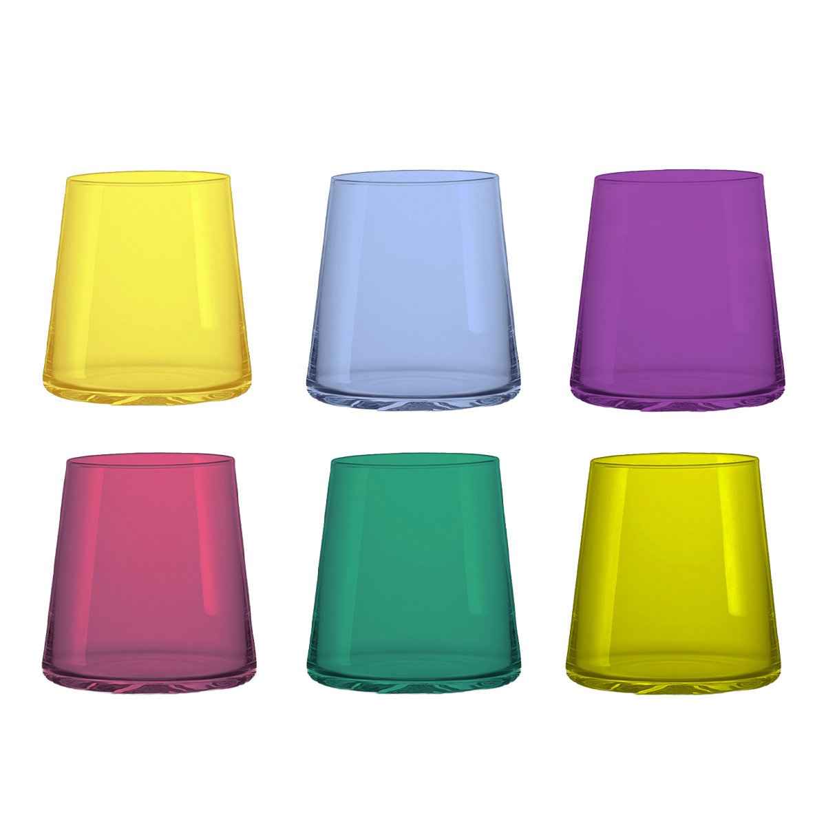 Wassergläser 6 Farben 300 ml - Lose 6 AULICA
