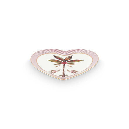 Set of 2 heart-shaped plates La Majorelle Pink 21.5cm