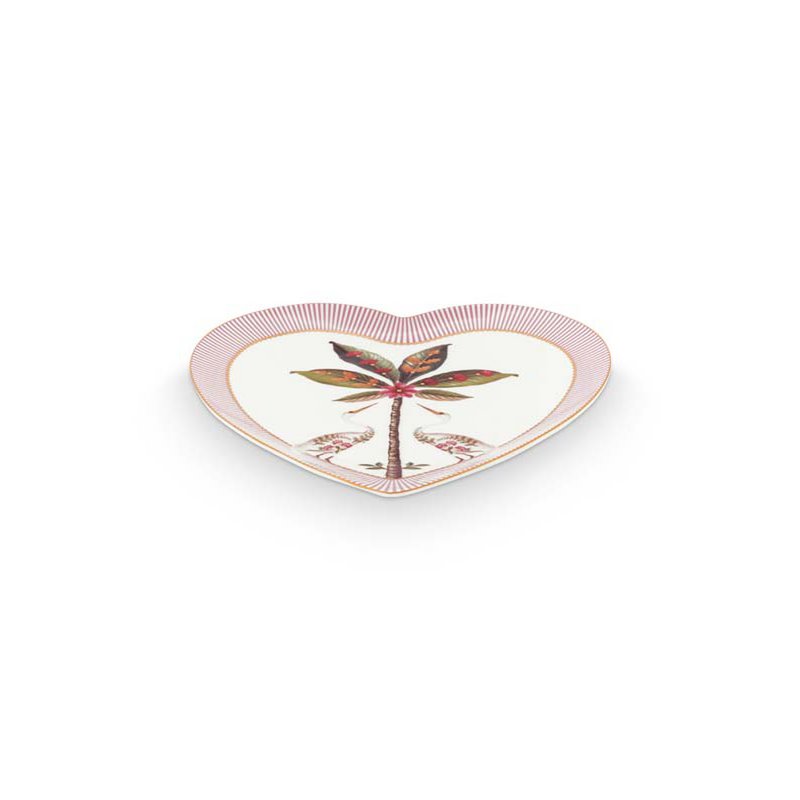 Set of 2 heart-shaped plates La Majorelle Pink 21.5cm