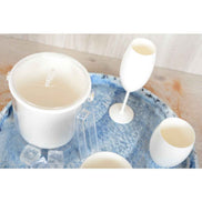 Weiße Champagnerflöten in 210 ml Acryl - Los 6 AULICA