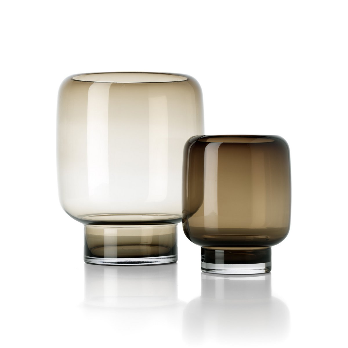 Die Smoky Cube Vase – Braun – S - Pimis Living