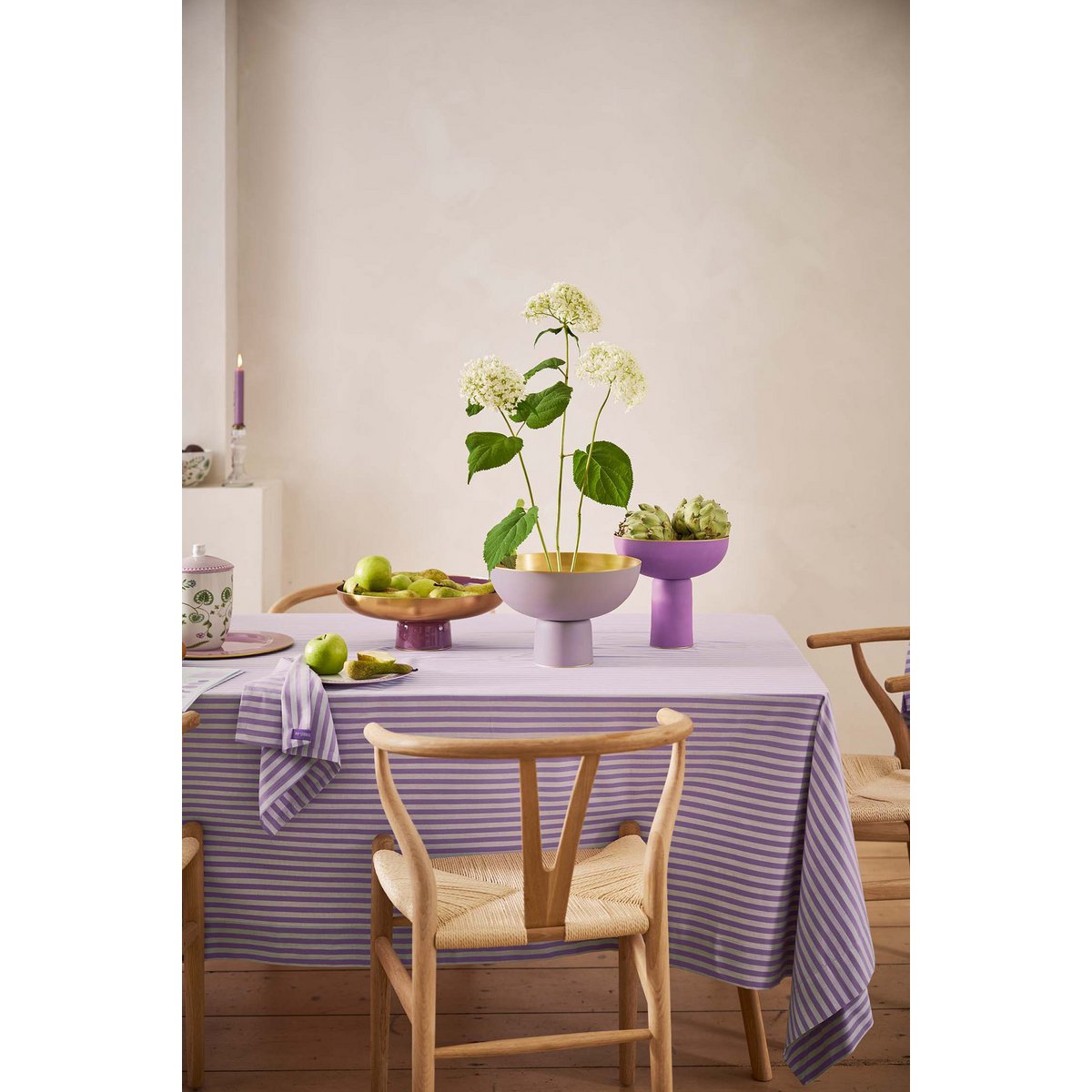 High Tray Metal Matt Lilac 20x30cm - Pimis Living
