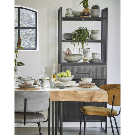 Tabo tableware set for 4 people - gray