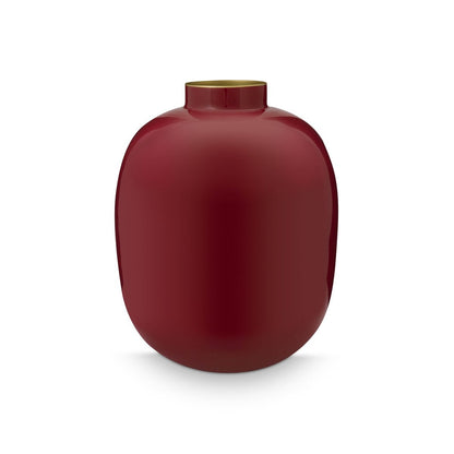 Vase Metal Dark Red 32cm - Pimis Living