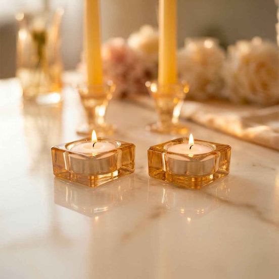 5x5x2,5 cm - Bernstein Candlestick einstellen AULICA