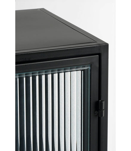 Clifton -Aufbewahrungsschrank mit Türen - L38 x B35 x H90 cm - Metall - Schwarz - Pimis living by Konceptpunkt