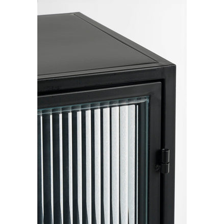 Clifton -Aufbewahrungsschrank mit Türen - L38 x B35 x H90 cm - Metall - Schwarz - Pimis living by Konceptpunkt