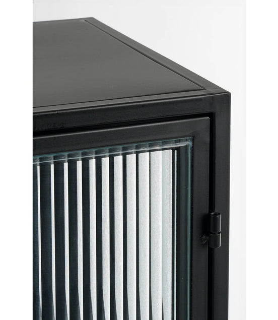Clifton -Aufbewahrungsschrank mit Türen - L38 x B35 x H90 cm - Metall - Schwarz