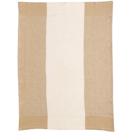 Torchon nid d'abeilles Finn recyclé Sable 50 x 70 - Pimis Living