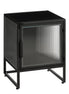 Clifton Storage Cabinet with Doors - L38 x W35 x H50 cm - Metal - Black