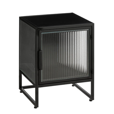 Clifton Storage Cabinet with Doors - L38 x W35 x H50 cm - Metal - Black