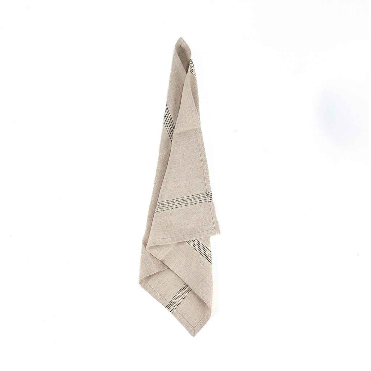 The Lint Biscuit Serviette – Naturschwarz – 45 x 45 Bazar Bizar Living