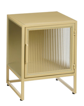Clifton -Aufbewahrungsschrank mit Türen - L38 x B35 x H50 cm - Metall - Beige