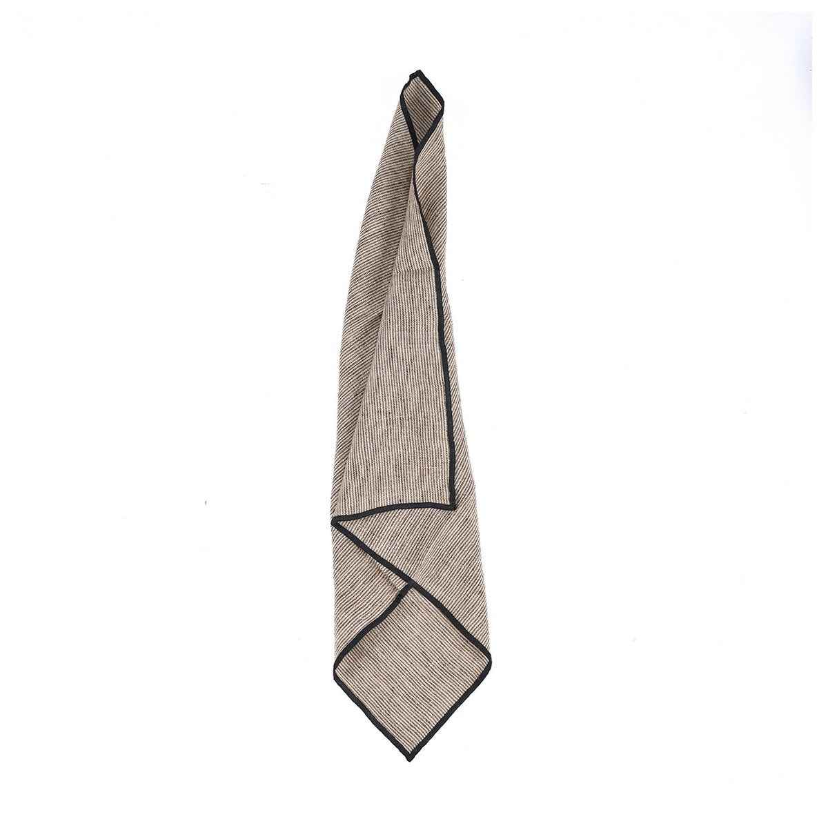 The Code Leinenserviette – Naturschwarz – 45 x 45 Bazar Bizar Living