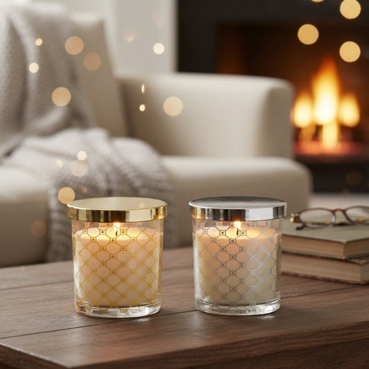 Goldene Moschuskerze mit Cover 7,8x8,2 cm - Pimis Living