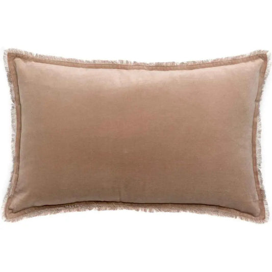 Einfarbiges Kissen Fara Taupe 40 x 65