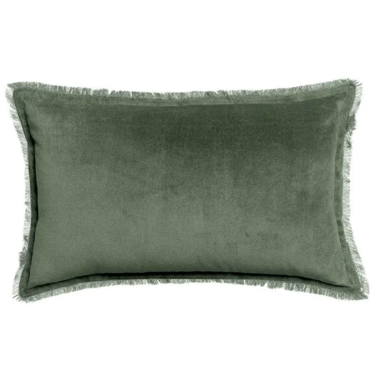 Einfarbiges Kissen Fara Thymian 30 x 50