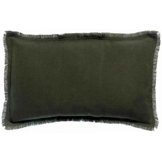 Einfarbiges Kissen Laly Olive 30 x 50