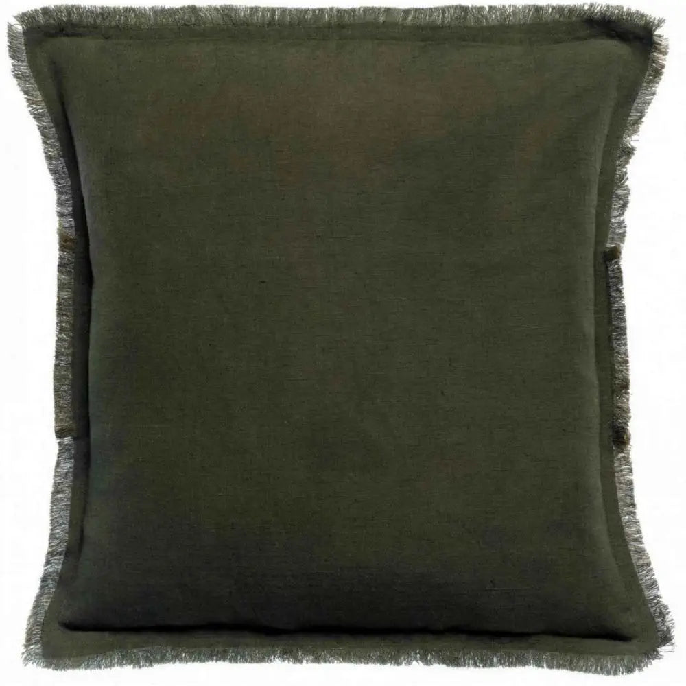 Einfarbiges Kissen Laly Olive 45 x 45