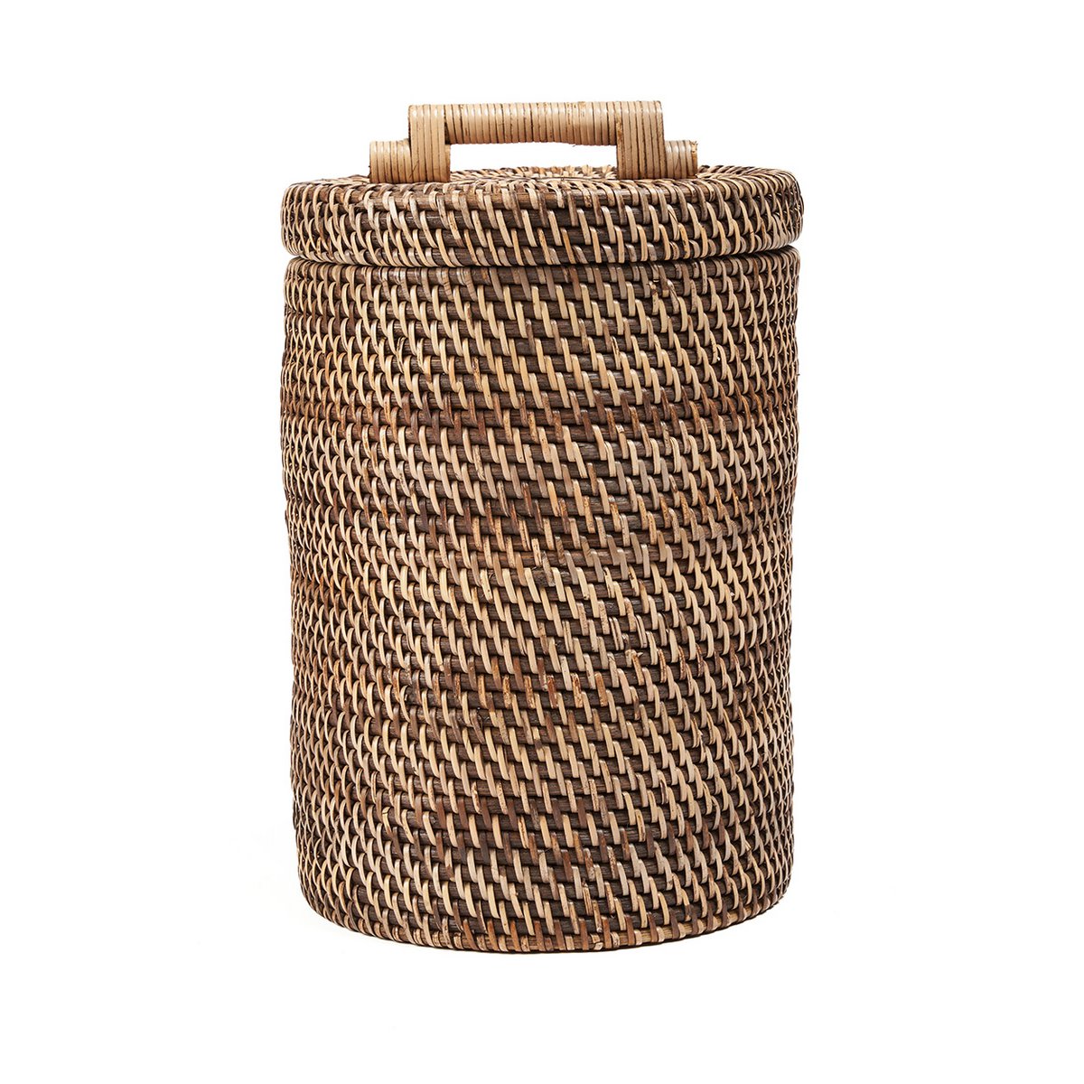 Der Rattan-Mülleimer hoch – Naturbraun - Pimis Living