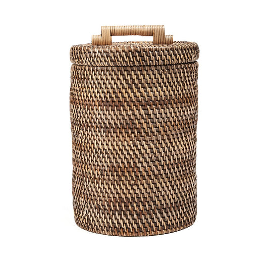 Der Rattan-Mülleimer hoch – Naturbraun - Pimis Living