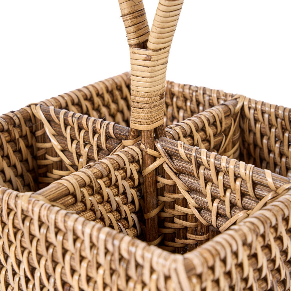 Der Rattan-Besteckbehälter Nr. 4 – Naturbraun - Pimis Living