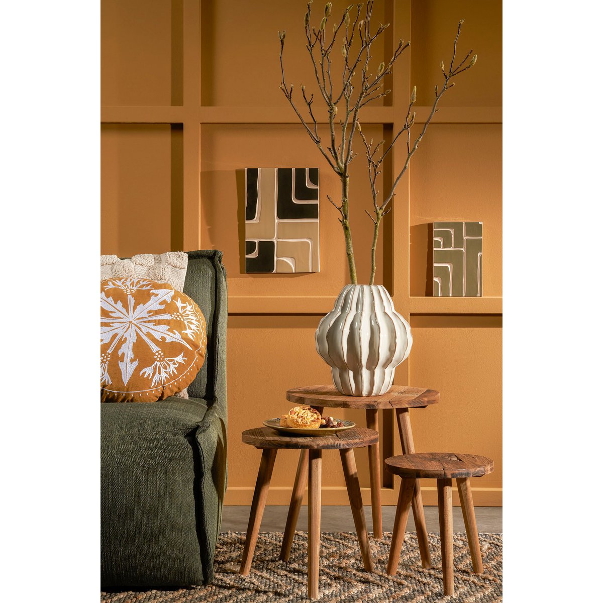 Jarrón Altea – Alto 28 x Ø 25 cm – Cerámica – Blanco roto