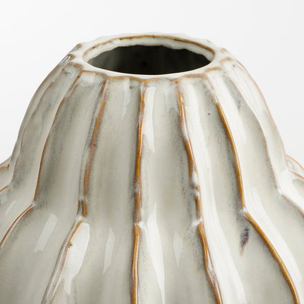 Jarrón Altea – Alto 28 x Ø 25 cm – Cerámica – Blanco roto