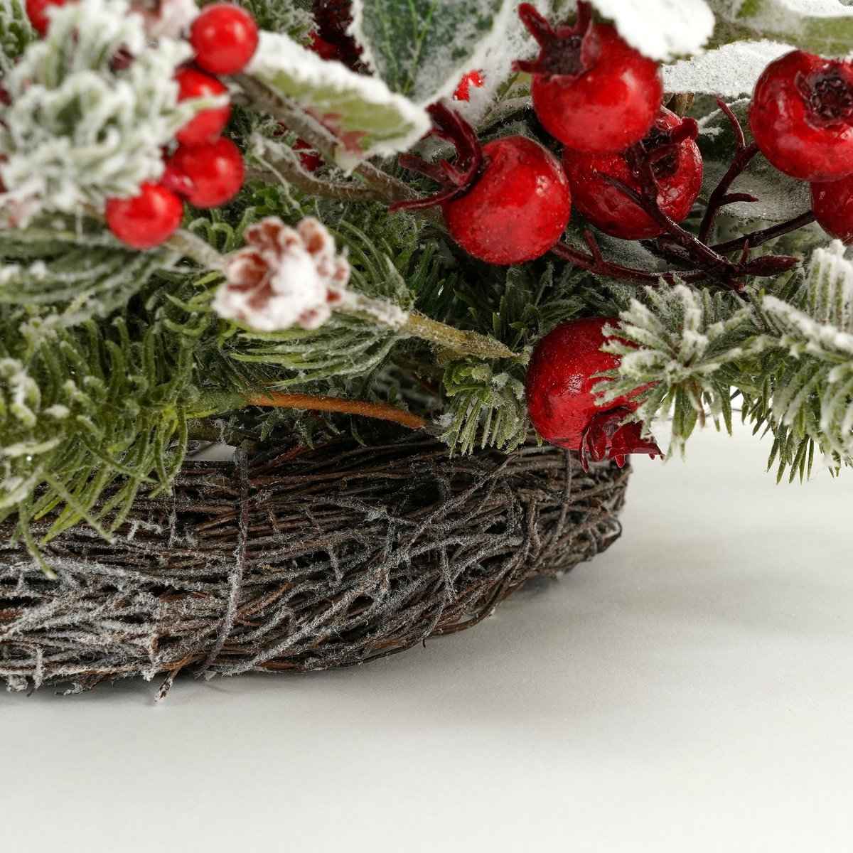 Glockenturm-Weihnachtskranz – Ø50 cm – Grün Mica Decorations