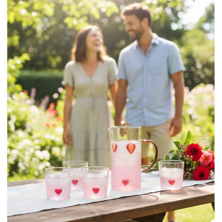 Herzförmige Wassergläser 300 ml – 4er-Set AULICA