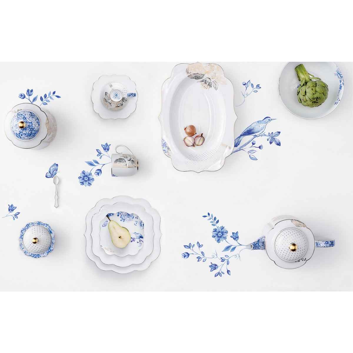 Set/2 Tea Cups & Saucers Royal White