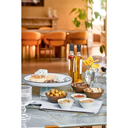 Soporte para tartas Racco – Alto 11 x Ø28 cm – Gres – Gris claro