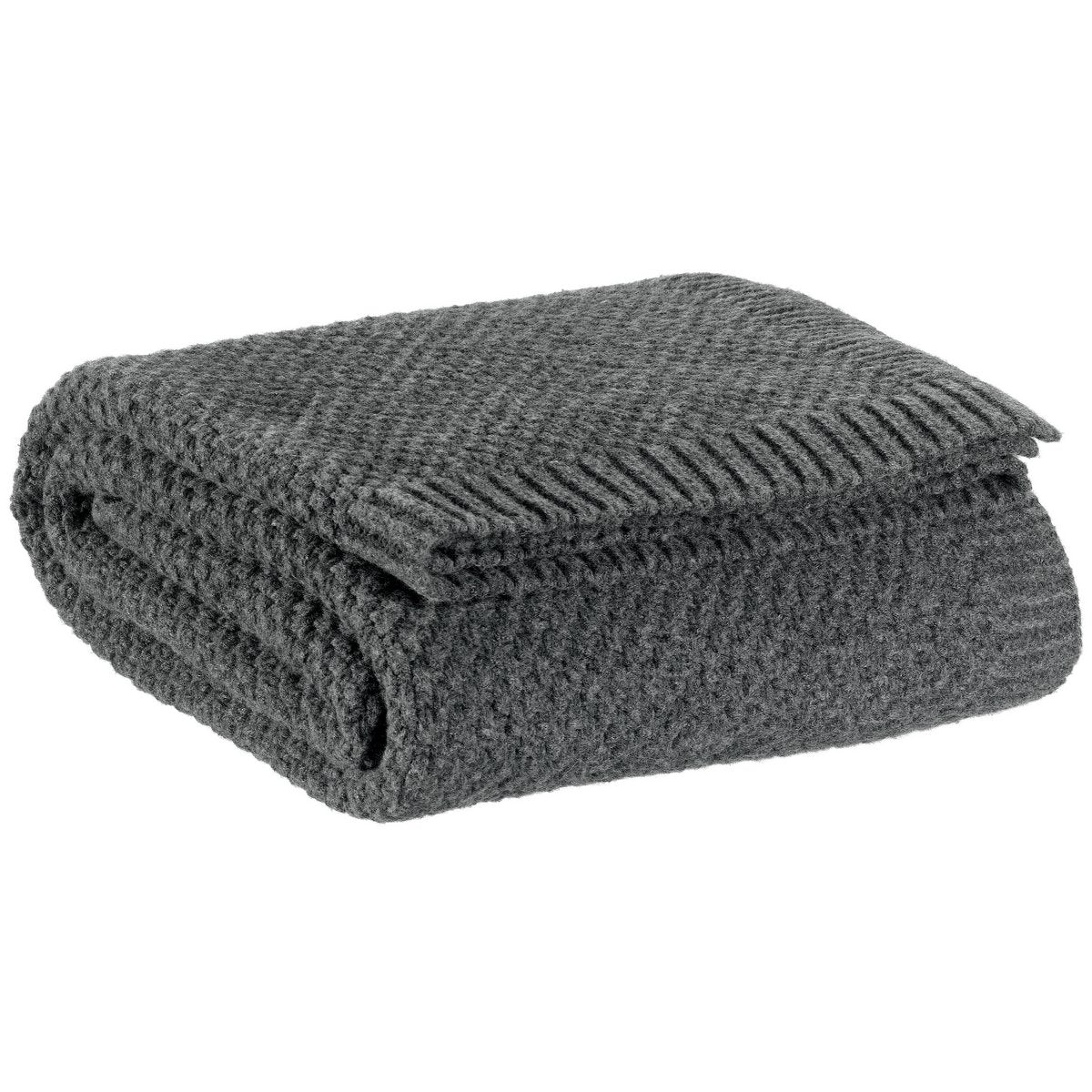 Recycelte Strickdecke Danilo Carbone 130 x 160 - Pimis Living