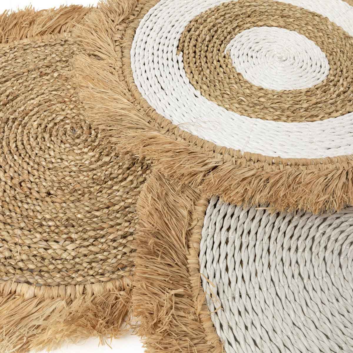 Das Seegras Raffia Tischset – Natur Bazar Bizar Living