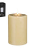 LED candle – H15 x Ø10 cm – wax – taupe