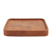 Der quadratische Teller aus Teakholz – Natur – XS Bazar Bizar Living