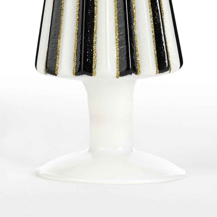 Dekoration Weihnachtsbaum - H40 x Ø9 cm - Glas - weiß, schwarz