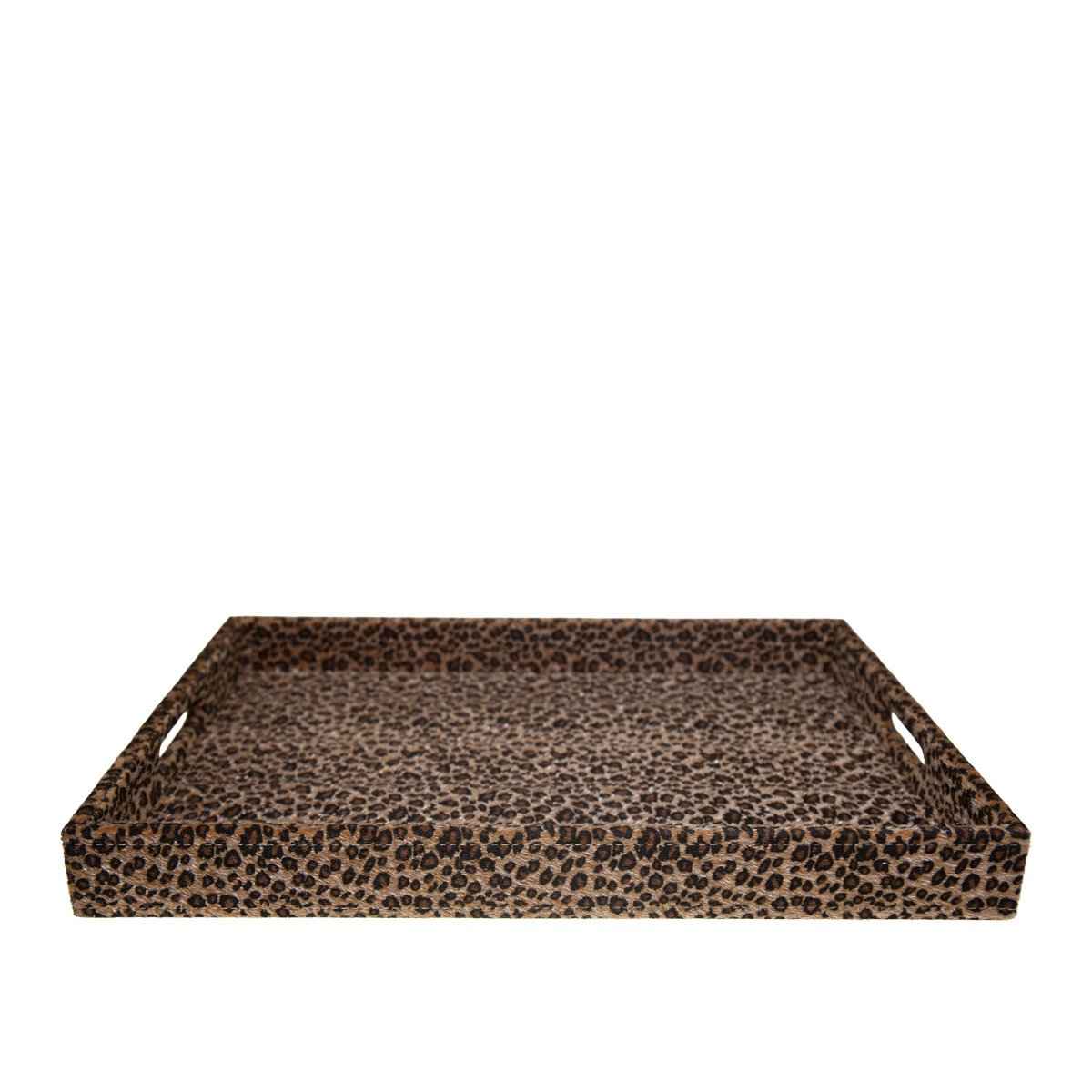 Rechteckschale aus Leoparden 42x32x4,5 cm AULICA